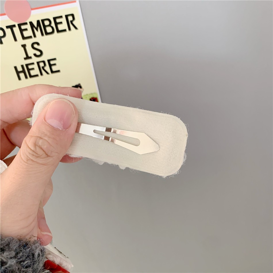 Kẹp Tóc Bấm Bọc Vải Bông và Kẹp Tăm Red Bow