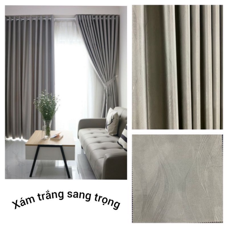 Rèm Cửa Sổ Chống Nắng, Rèm Cửa Chất Liệu Vải Gấm, Vải Trang Trí Decor Phòng