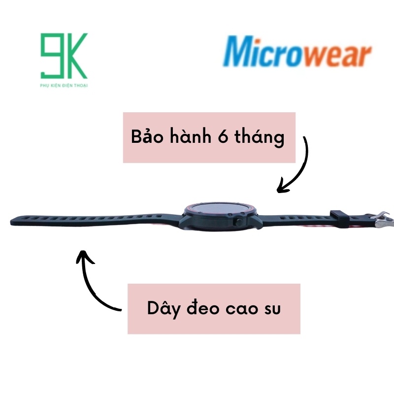 Microwear L8 - Đồng hồ thông minh hỗ trợ đo nhịp tim, huyết áp, ECG PPG, chống nước IP68