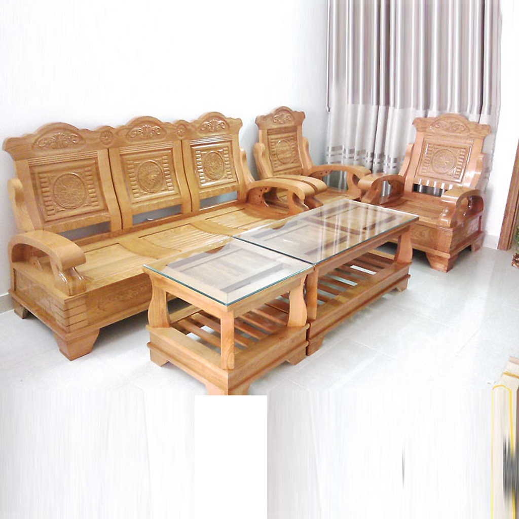 Bộ bàn ghế gỗ phòng khách 5 món gỗ sồi  bộ salong gỗ phòng khách  bàn ghế,bộ chuyện gỗ hàng chuẩn