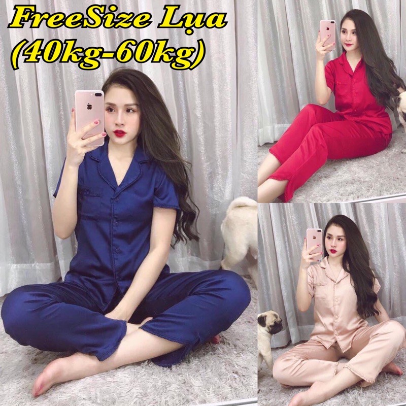 Đồ Bộ Pijama Lụa Bèo TNQD ( FreeSize 40kg-60kg)