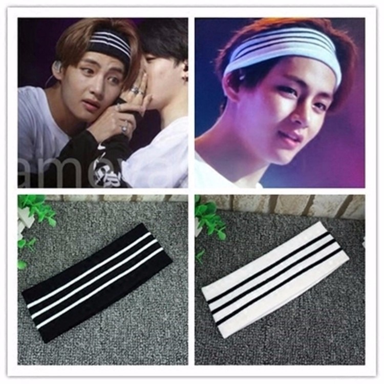 [Mã FAMAYMA giảm 10K đơn 50K] Headband BTS V băng đô BTS V băng đô Luhan TFboys băng đô thể thao bờm tóc thể thao