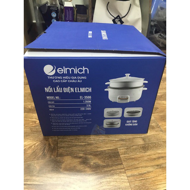 Nồi lẩu hấp điện Elmich EL3566 - Hàng chính hãng