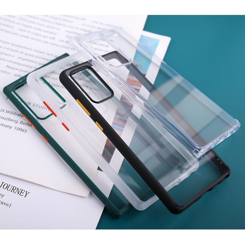 Ốp lưng chống sốc cho Samsung Note 20 , Note 20 Ultra , chính hãng Likgus chống ố vàng , lưng trong viền mầu cao cấp