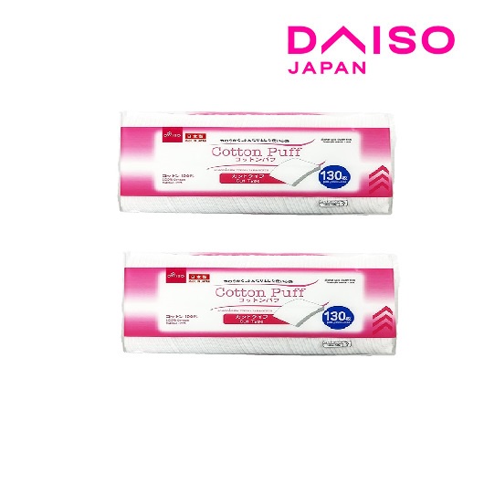 Daiso Bông Tẩy Trang 5X50.4X6Cm (Cái) Cotton Puff -Cut Type 130 Pcs.-