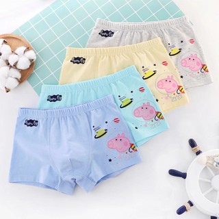 Combo 04 quần lót đùi bé trai, size lớn, hình chú lợn PEPPA