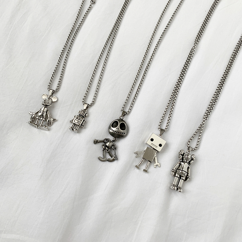 Dây chuyền IFNICEFUTURE phối mặt phong cách hoạt hình dành cho sinh viên