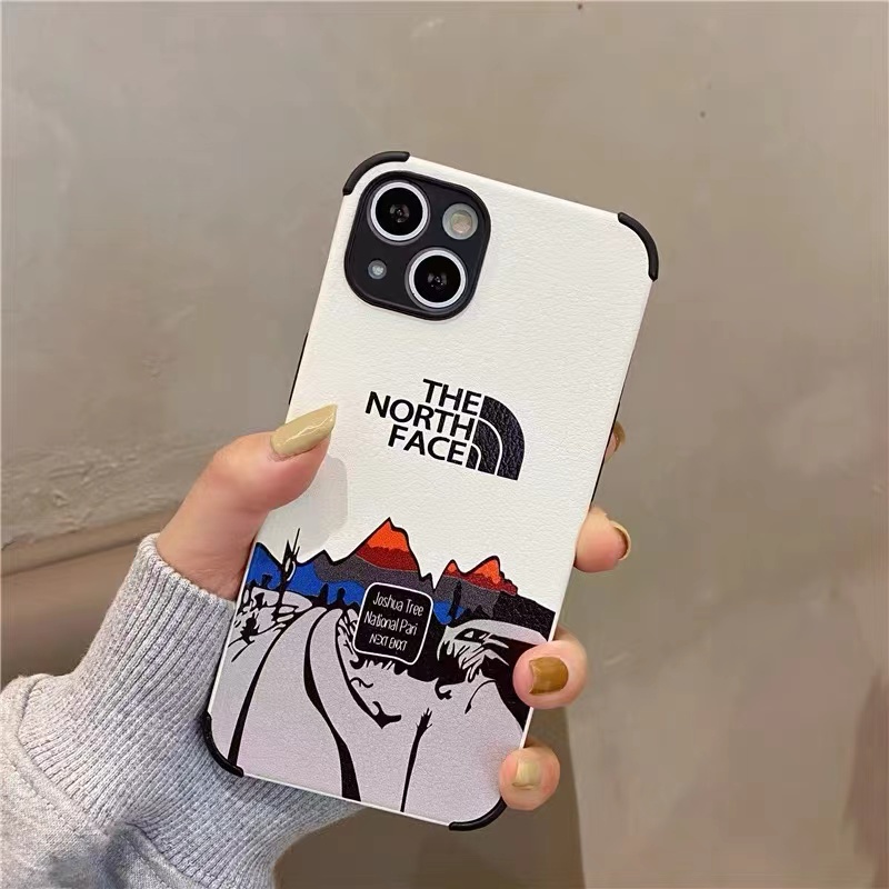 THE NORTH FACE Ốp Lưng Da Họa Tiết Núi Tuyết Cho iphone 13 Pro Max i13 13pro 11 Pro Max i11 X XR Xs Max 7 plus 8 plus 12Pro 12 Pro Max 6 plus 6s plus