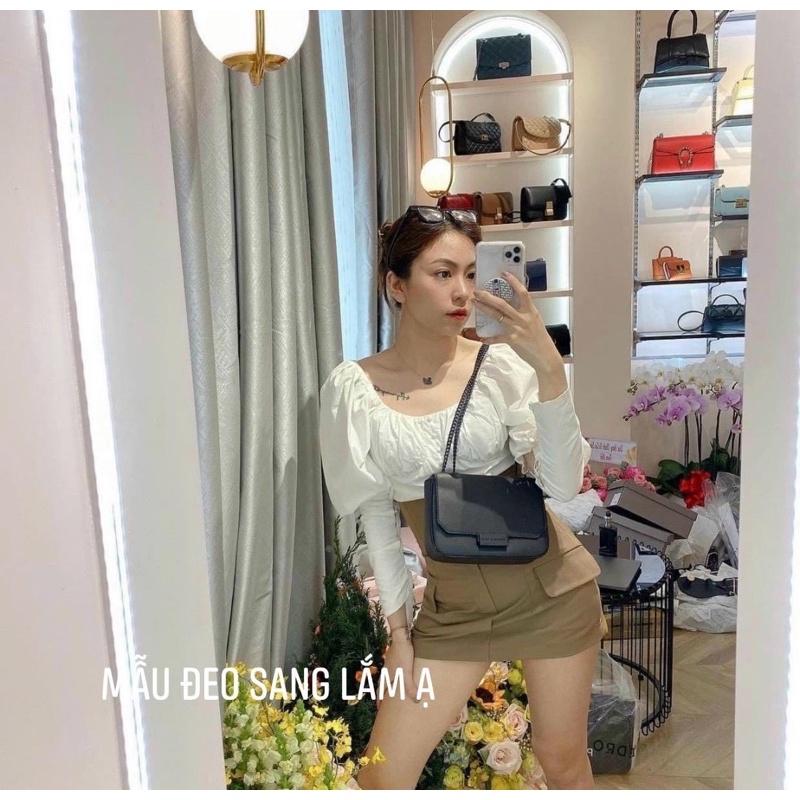 Túi C.K mã 95 Xuấtttttt da sần Khoá bấm  size 20cm(ko hộp)