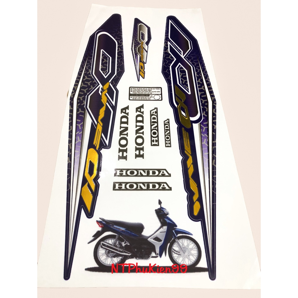 Tem Wave Zin GHÉP CROM  Dán cho Wave 50cc-100cc-110cc -Chống Bong Chống Phai Màu