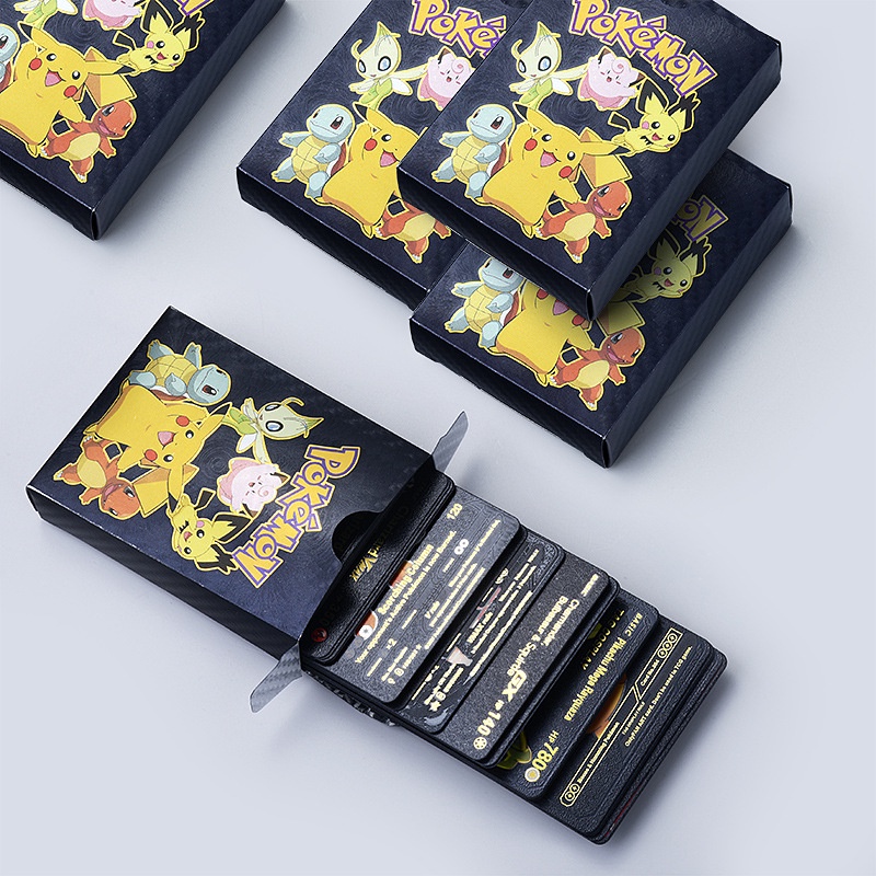 Bộ 110 / 55 / 27 Thẻ Bài Pokemon Go Bằng Kim Loại Cho Bé