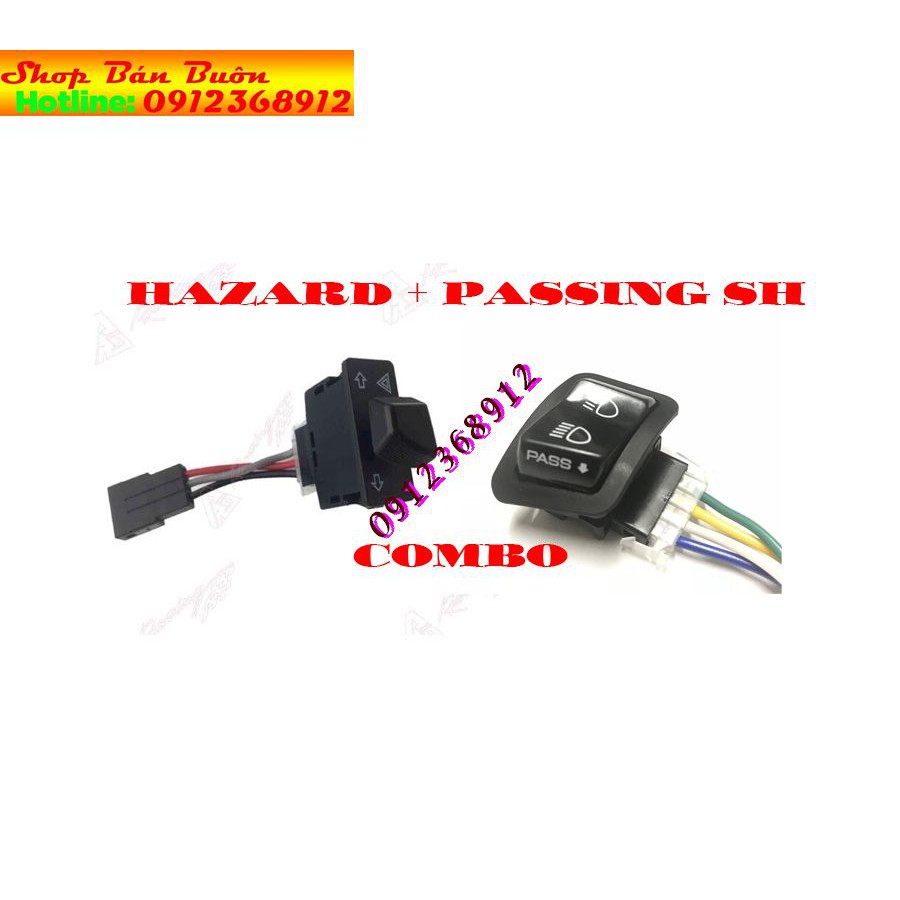 Công tắc hazard và passing sh dùng cho đèn xi nhan và đèn trợ sáng, đèn led