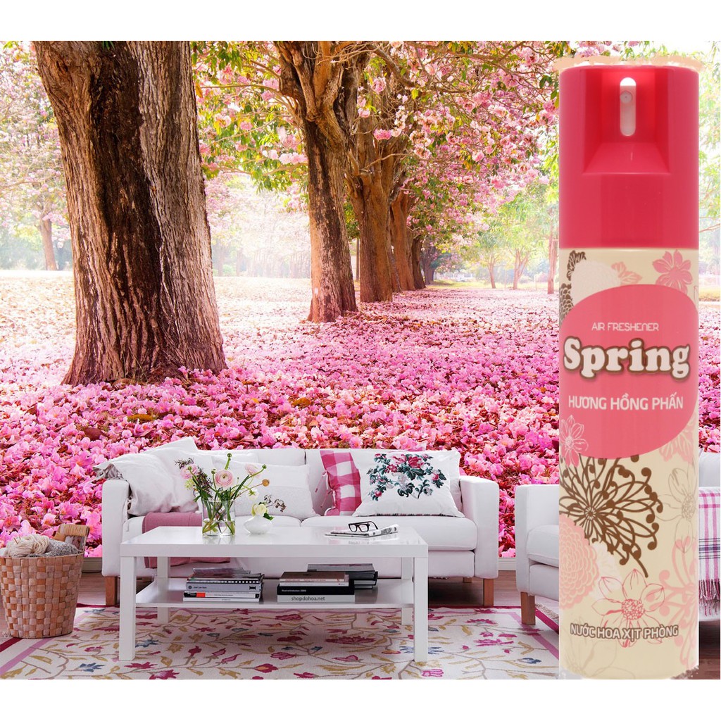 🌸🌸Nước hoa xịt phòng Spring - Hương hồng phấn 280ml