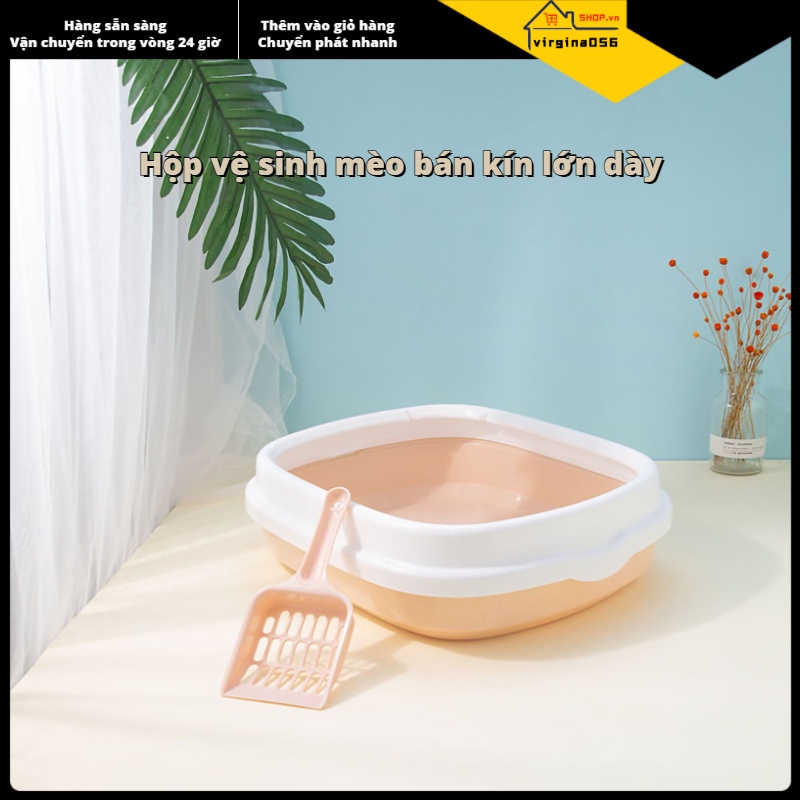Có thể bán buôn Xô Đi Vệ Sinh Chống Văng Thiết Kế Dày Dặn Tiện Dụng Cho Mèo Cưng Hàng giao ngayvirgina056