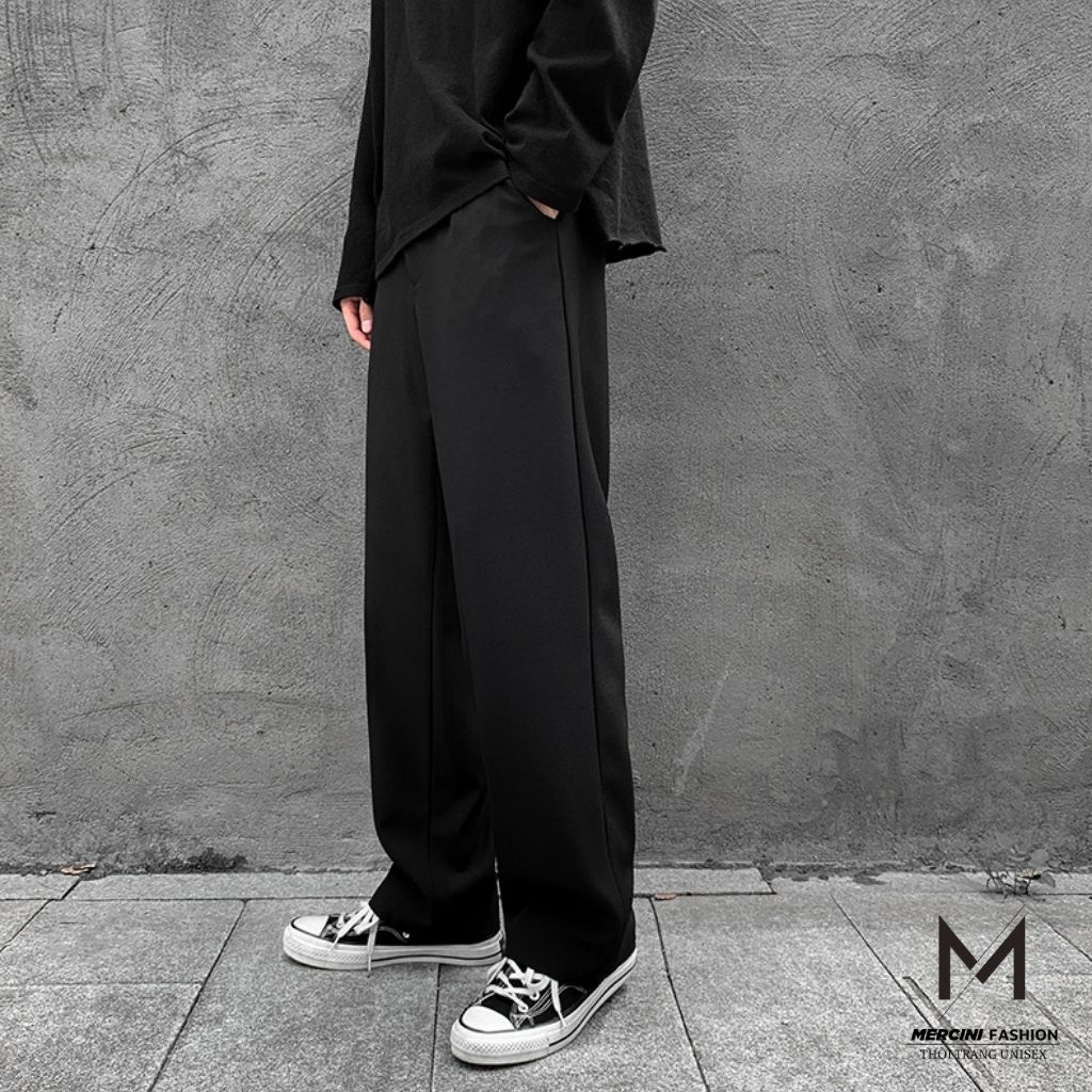 Quần Vải Nam MERCINI quần nam ống rộng dáng suông quần âu nam cao cấp thời trang Hàn Quốc QD13