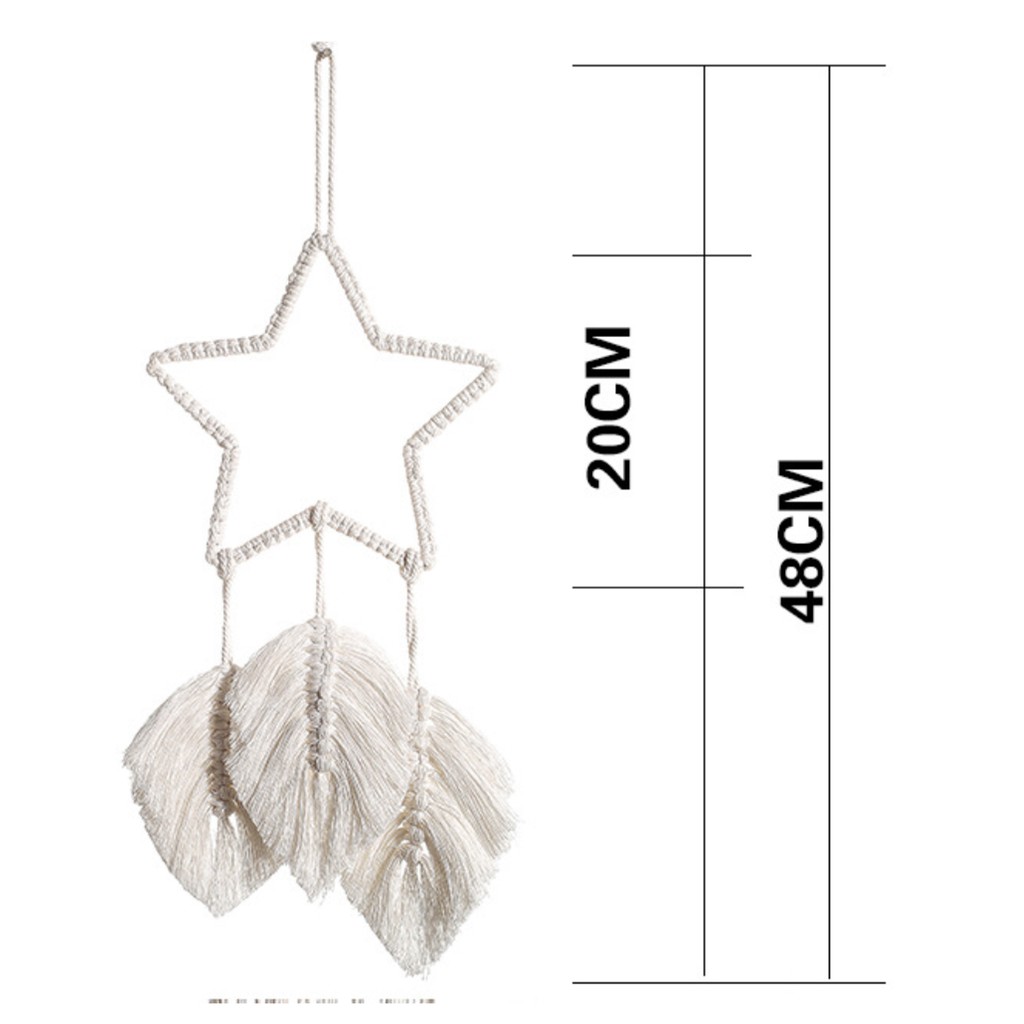 (Mấu 15) Macrame Dreamcatcher Trang Trí Phòng Ngủ, Cửa Hàng, Homestay Sang Chảnh
