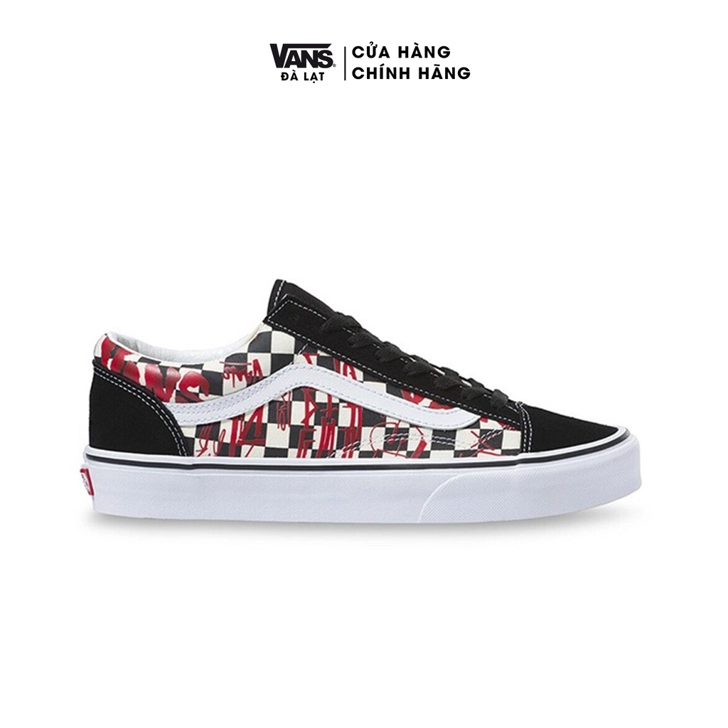 Giày sneakers nam nữ họa tiết caro phối chữ đỏ - Vans UA Style 36 Vans Crew - VN0A3DZ31IW