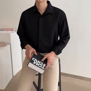 [SM02] Áo Sơ Mi Nam Ulzzang Tay Dài Trơn Basic
