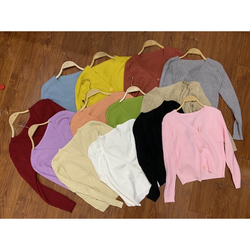 Áo len khoác cardigan 3 khuy(cúc) cài hot hit (8003#) | BigBuy360 - bigbuy360.vn