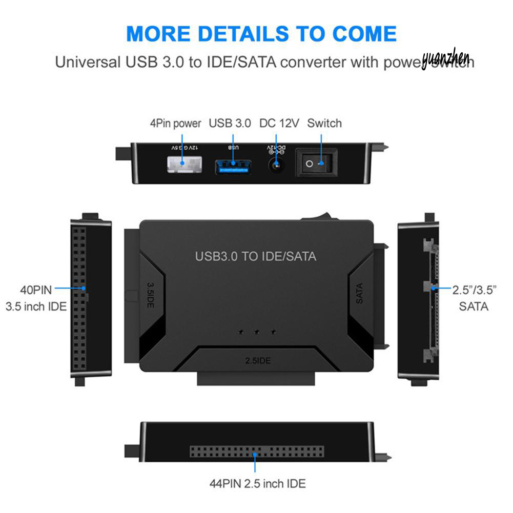 Bộ Chuyển Đổi Usb 3.0 Sang Sata / Ide Đa Năng Cho Ổ Cứng 2.5 / 3.5 Inch | BigBuy360 - bigbuy360.vn