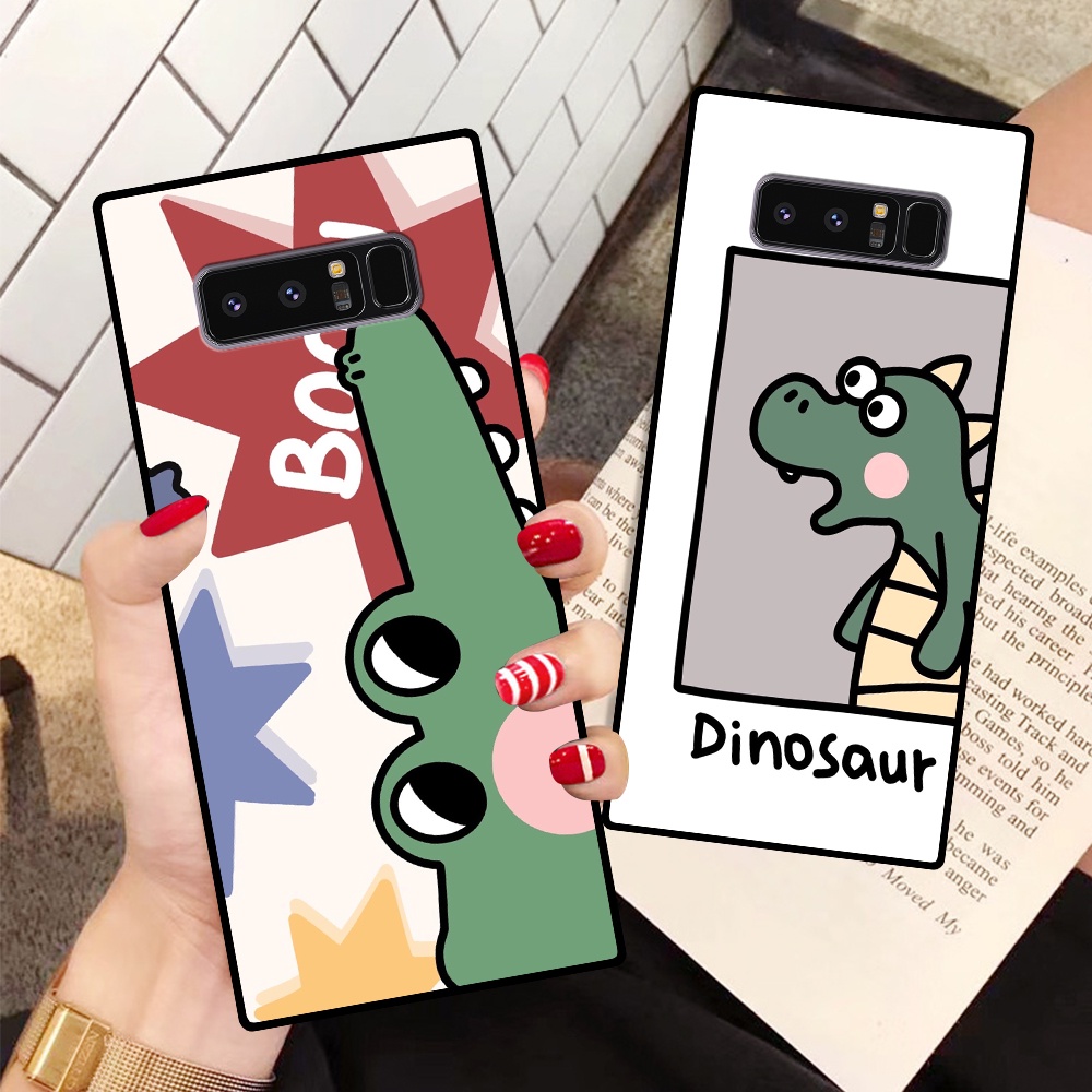 Ốp lưng Samsung Note 8 - Note 9 in hình cá mập, khủng long dễ thương, cute (T01 - T06)