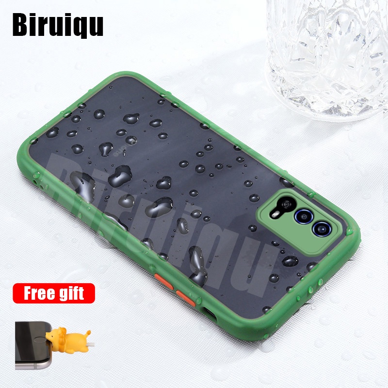 Ốp Điện Thoại PC Cứng Viền TPU Silicone Trong Suốt Chống Sốc Cho OPPO A55 4G