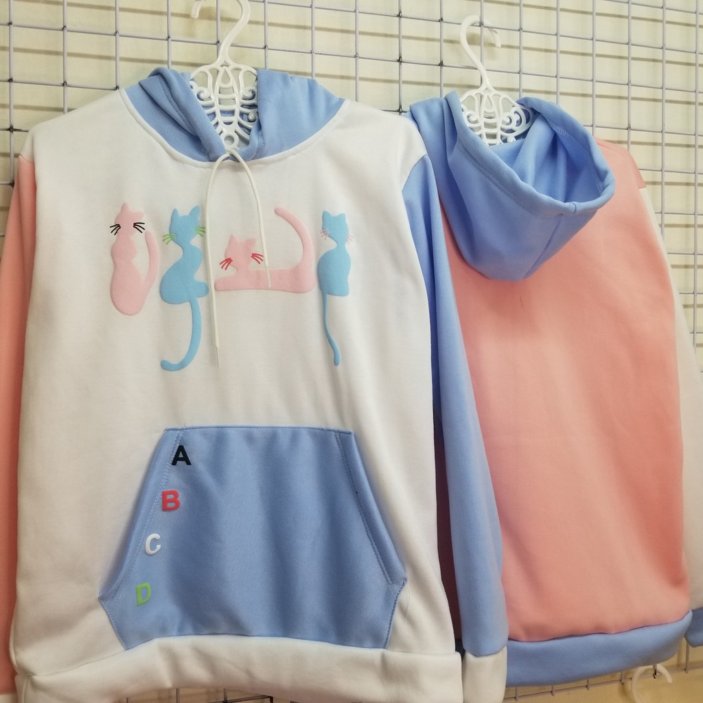 Áo Khoác Hoodie Nỉ Thời Trang Nữ In Nổi Hình 4 Con Mèo Cute Cho Mùa Đông | WebRaoVat - webraovat.net.vn