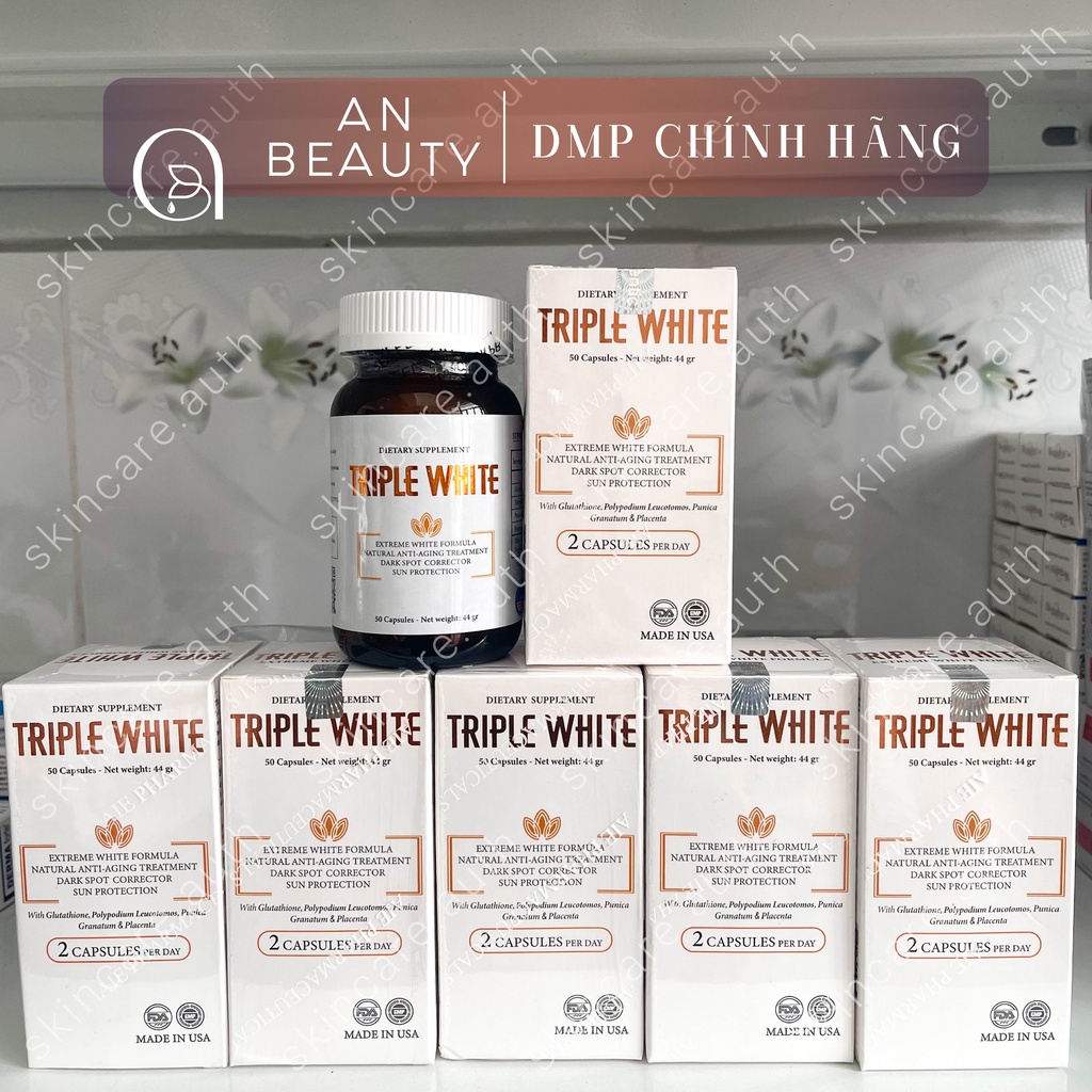 Viên Uống TRIPLE WHITE Hỗ Trợ Trắng Da, Chống Nắng 50 viên