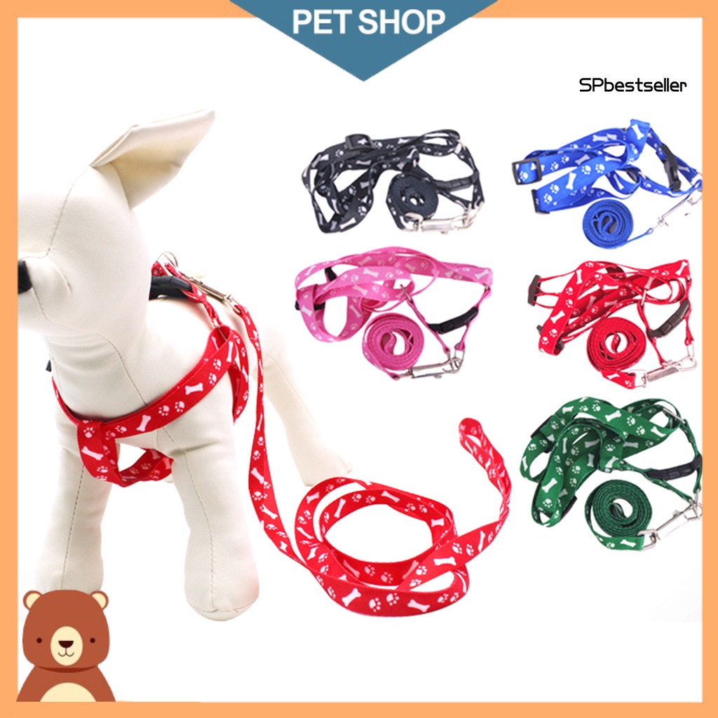 Dây dắt thú cưng đi dạo in họa tiết khúc xương thời trang