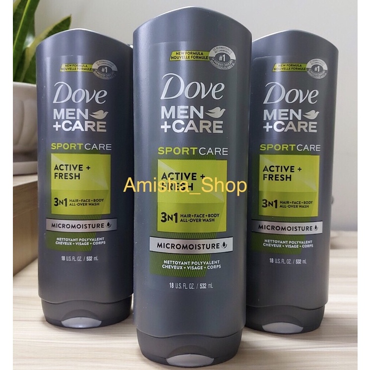 Sữa tắm và rửa mặt Dove Men + Care Extra Fresh (532ml)