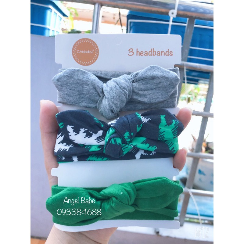 Set 3 băng đô nơ Chicbaby cho bé