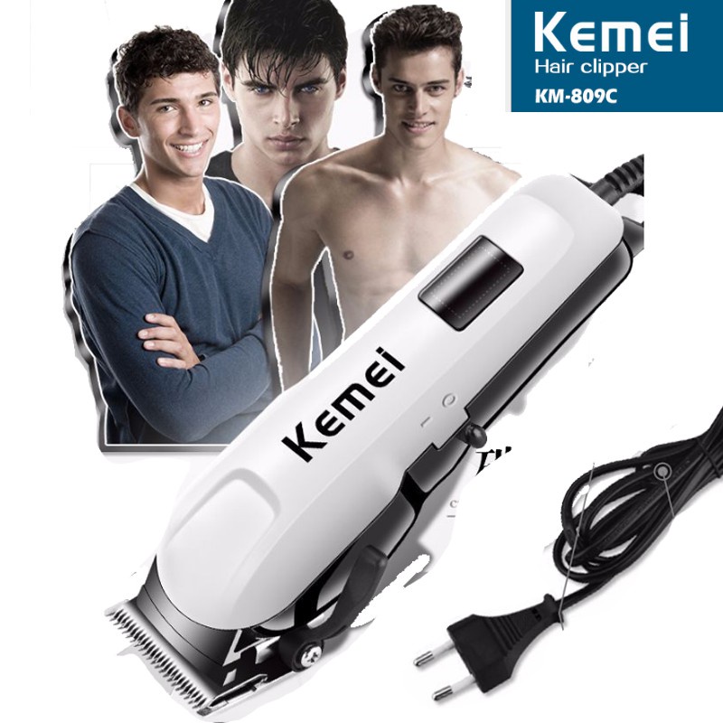 ⭐️𝗙𝗿𝗲𝗲 𝗦𝗵𝗶𝗽⭐️Máy cắt tóc cao cấp, tông đơ,tăng đơ hớt cắt tóc chuyên nghiệp Kemei KM 809-C loại dây cắm dùng nguồn 220v