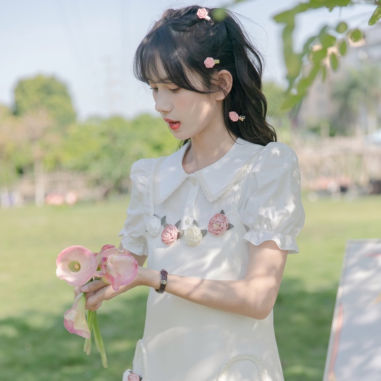 Đầm PERTY cổ búp bê thời trang mùa hè Hàn Quốc ngọt ngào dành cho nữ