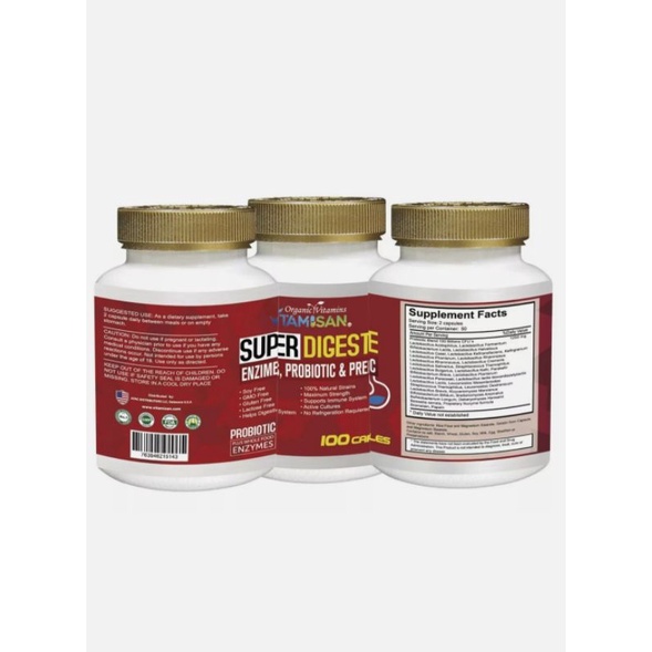 Viên Bổ Sung Lợi Khuẩn Enzyme 100 tỷ, Prebiotics Probiotics Enzyme Tiêu Hóa Cải Thiện Hấp Thu 100v VTMS