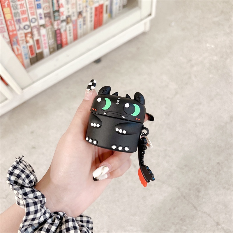 Vỏ Bảo Vệ Hộp Sạc Tai Nghe Không Dây bluetooth Bằng Silicon Mềm Họa Tiết Hoạt Hình 3D Dễ Thương Cho Baseus Encok WM01