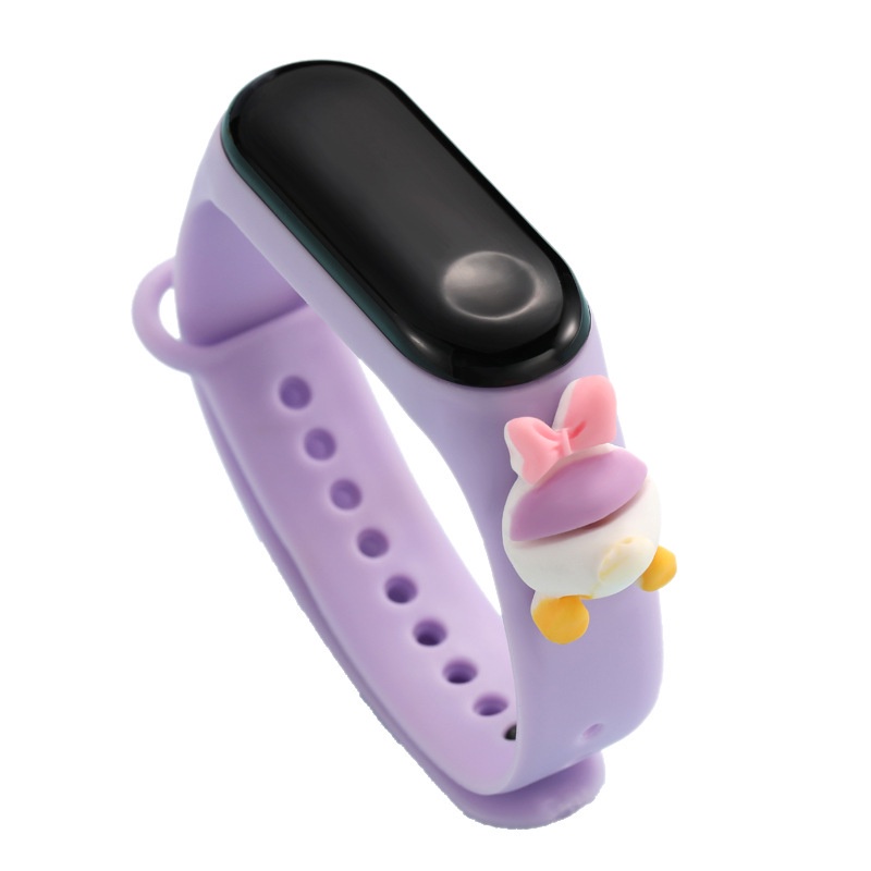 Đồng Hồ Đeo Tay Điện Tử Có Đèn LED Dạ Quang Chống Thấm Nước In Hoạt Hình Dễ Thương Cho Bé