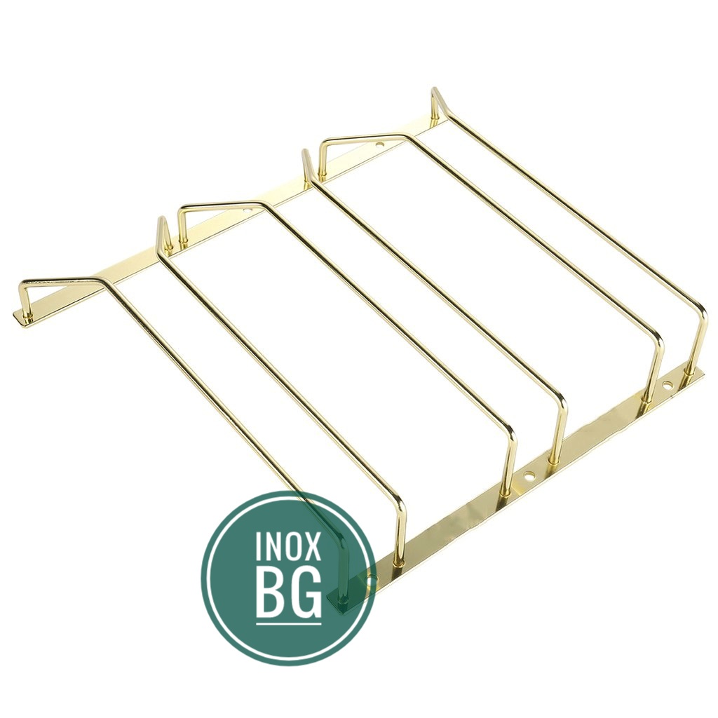 Giá treo ly, gài ly mạ vàng bóng sâu 27cm