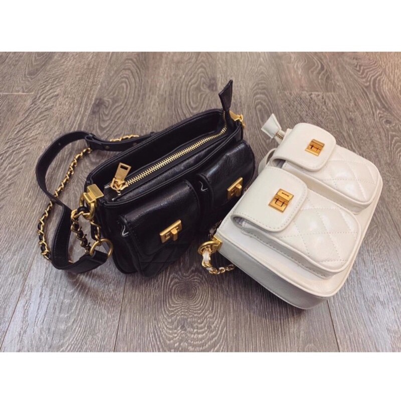 Túi Xách Da Mềm Kèm 2 Ngăn Túi Nhỏ