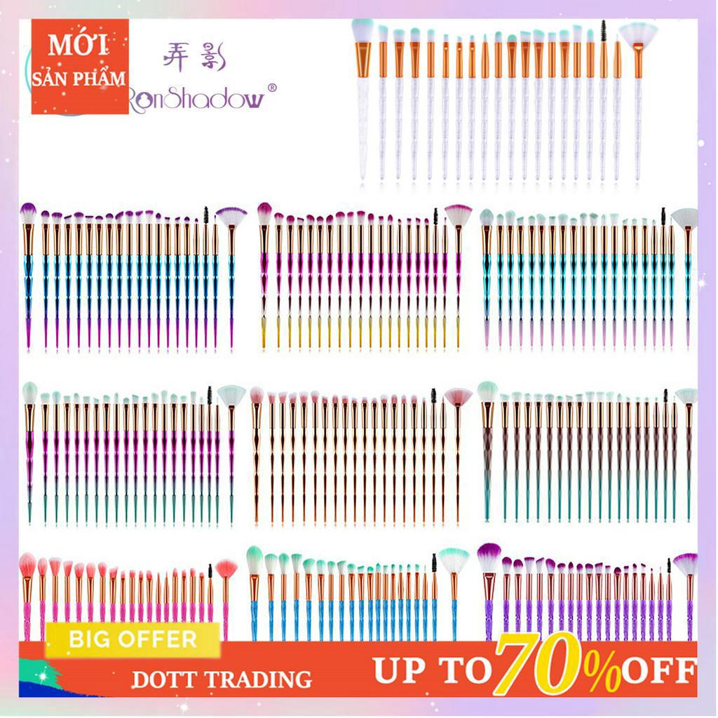 Bộ 10 / 20 cọ trang điểm chuyên nghiệp nhiều màu tùy chọn