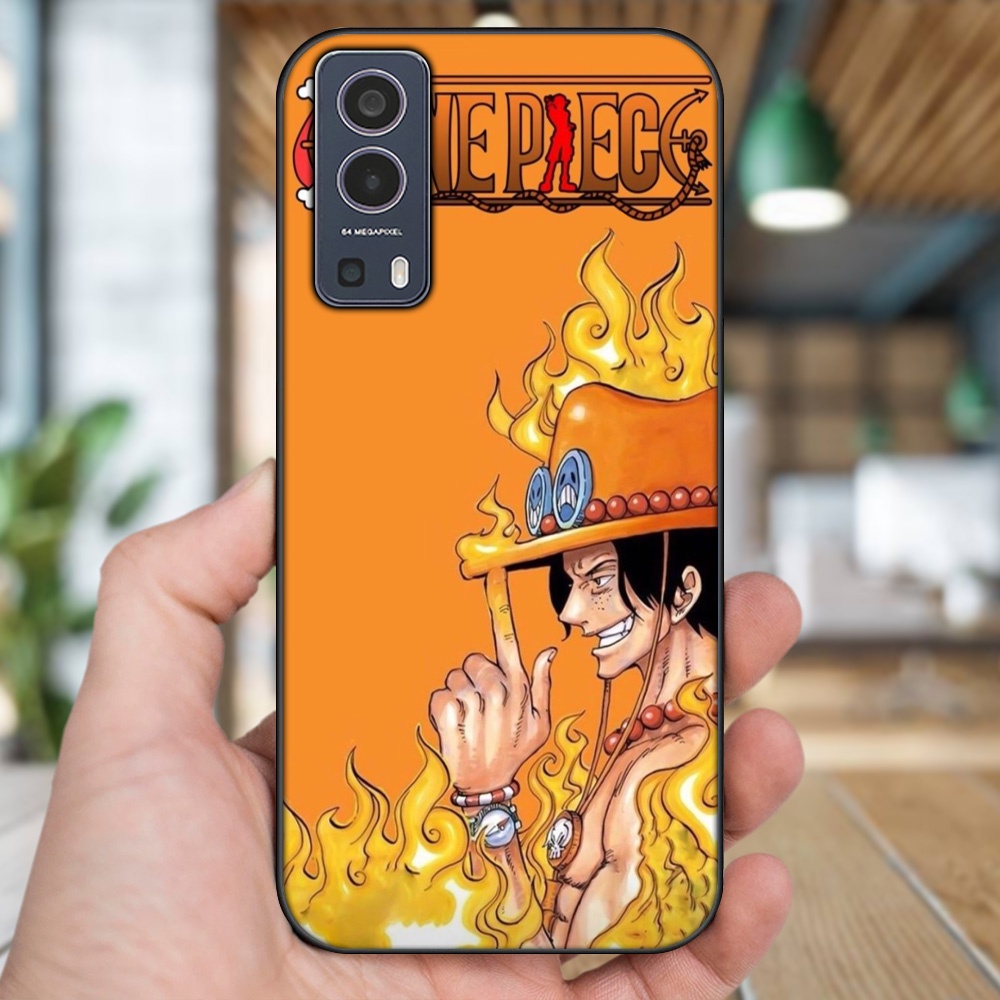 Ốp lưng Vivo Y72 5G viền đen in hình Ace One Piece