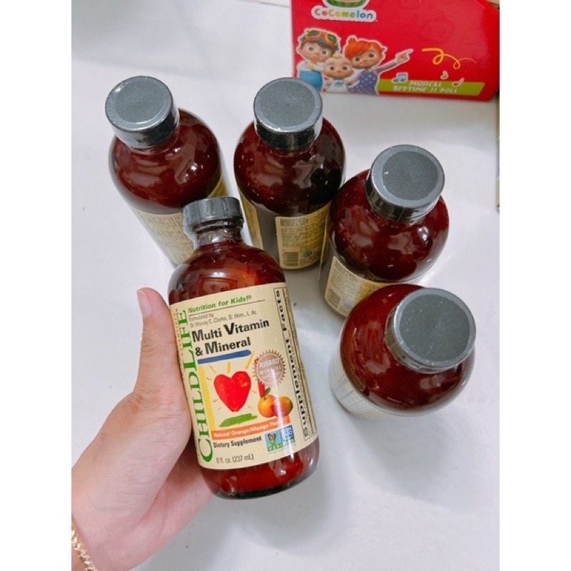 Vitamin Childlife Multivitamin & Mineral bổ sung vitamin và khoáng chất cho bé từ 6m