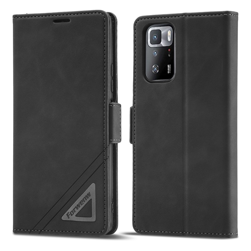 Bao Da Điện Thoại Nắp Lật Có Khóa Cài Và Ngăn Đựng Thẻ Cho Redmi 10 A C Note 11 S E 10 Pro Max Xiaomi POCO X3 X4 M3 M4 Pro Vỏ
