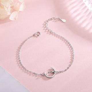 Lắc tay Cat on the Moon Bạc