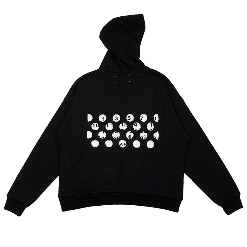 Áo nỉ mũ Maison Margiela punched holes hoodie fw20 | WebRaoVat - webraovat.net.vn