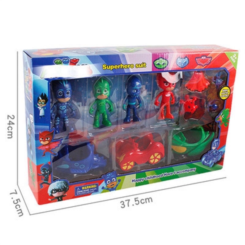 Pj masks set 4 Xe Hơi Đồ Chơi 3 Chiếc Mặt Nạ Hình Nhân Vật Hoạt Hình anime Dành Cho Bé Trai Và Bé Gái