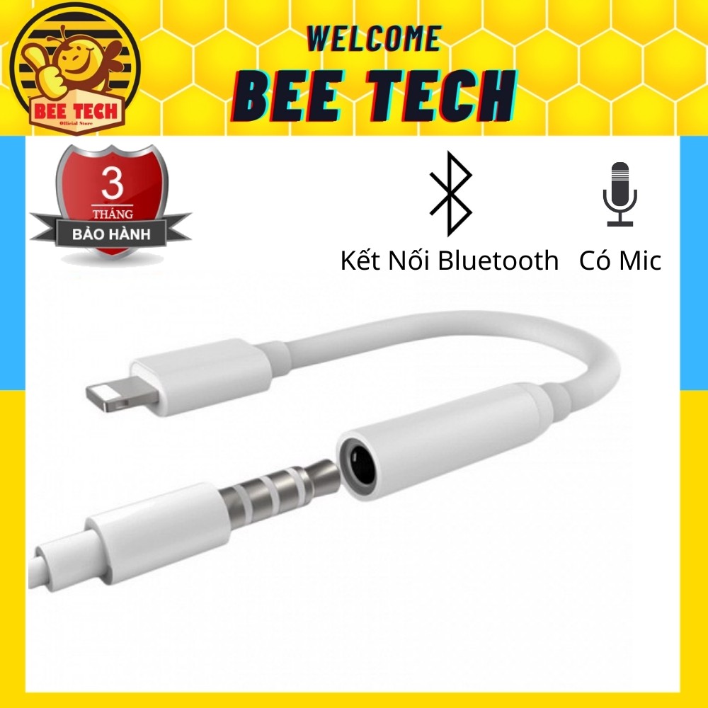 Cổng Chuyển Đổi, Jack Chuyển Đổi, Chân Sạc Thành Chân Tai Nghe 3.5mm Cho iPhone Có Mic - Beetech Store Store