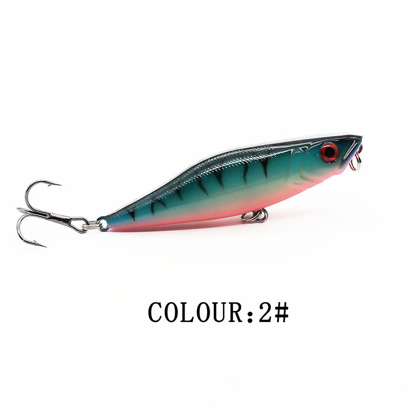 Mồi Câu Cá Giả 3d Bằng Nhựa Cứng 6 Màu 7.5cm / 7.5g
