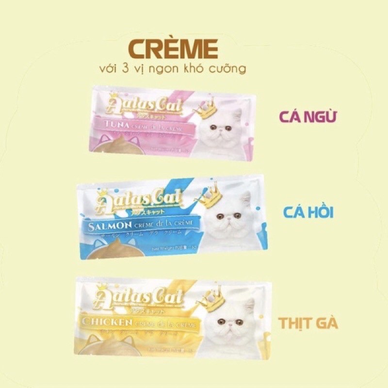 Súp thưởng Aatas cho mèo dạng kem giúp mượt lông 16g