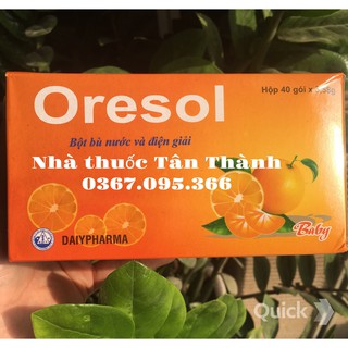 Oresol vị cam bù điện giải cho người lớn, trẻ em Hộp 40 gói