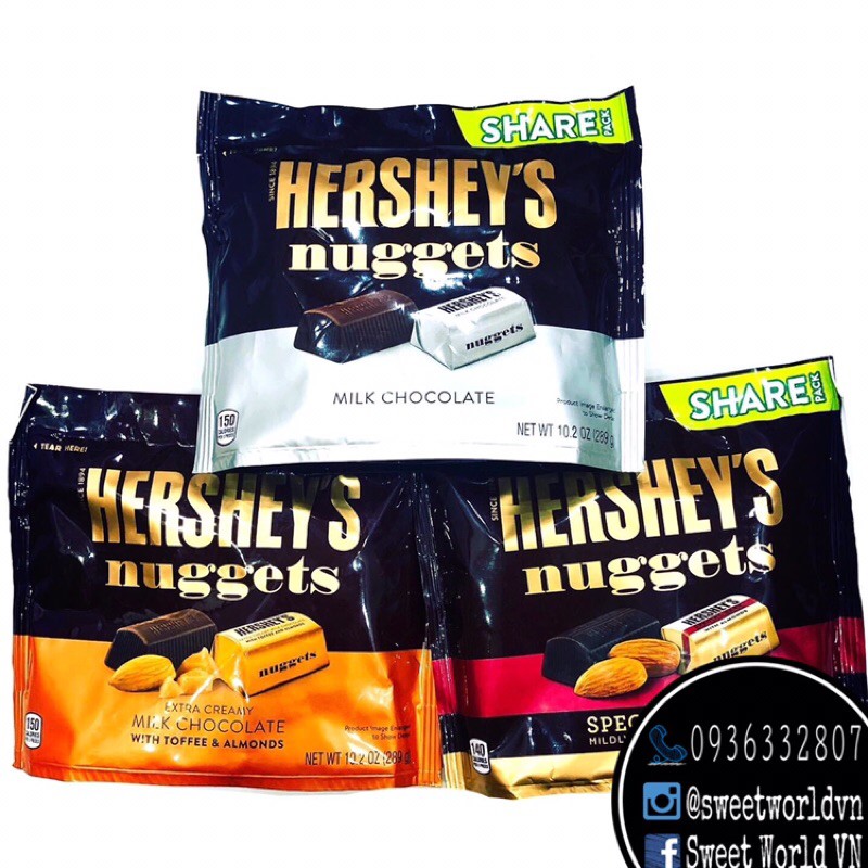 Chocolate Hershey's Nuggets sữa - 340g